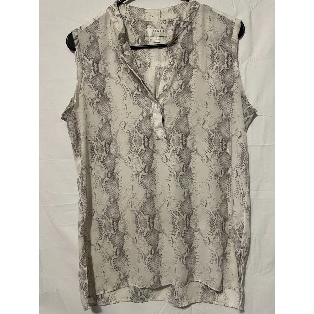 Kenar Womens Small Snake Skin Pattern Lightweight Tank Top Blouse